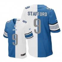 Nike Lions -9 Matthew Stafford Blue White Stitched NFL Elite Split Jersey Nike Lions -9 Matthew Stafford Blue White Stitched NFL Elite Split Jersey