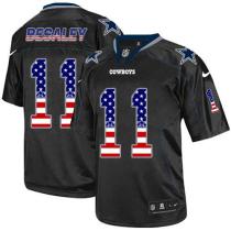 Nike Dallas Cowboys #11 Cole Beasley Black Men's Stitched NFL Elite USA Flag Fashion Jersey