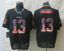 New Nike Miami Dolphins -13 Dan Marino USA Flag Fashion Black Elite Jerseys New Nike Miami Dolphins -13 Dan Marino USA Flag Fashion Black Elite Jerseys