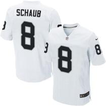 Nike Oakland Raiders #8 Matt Schaub White Men's Stitched NFL Elite Jersey Nike Oakland Raiders #8 Matt Schaub White Men's Stitched NFL Elite Jersey