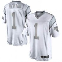 Nike Carolina Panthers -1 Cam Newton Silver Grey Nike Carolina Panthers -1 Cam Newton Silver Grey