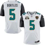 Nike Jacksonville Jaguars #5 Blake Bortles White With 20TH Season Patch Men's Stitched NFL Elite Jer