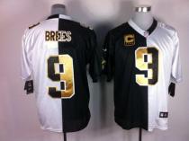 Nike New Orleans Saints #9 Drew Brees White Black Men's Stitched NFL Elite Split Jersey Nike New Orleans Saints #9 Drew Brees White Black Men's Stitched NFL Elite Split Jersey