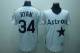 Mitchell and Ness Houston Astros #34 Nolan Ryan Stitched White Throwback MLB Jersey
