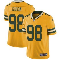 Nike Packers -98 Letroy Guion Yellow Stitched NFL Limited Rush Jersey Nike Packers -98 Letroy Guion Yellow Stitched NFL Limited Rush Jersey