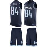 Nike Titans -84 Corey Davis Navy Blue Alternate Stitched NFL Limited Tank Top Suit Jersey