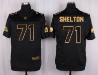 Nike Cleveland Browns -71 Danny Shelton Black Stitched NFL Elite Pro Line Gold Collection Jersey