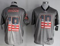 Nike Bengals -18 AJ Green Grey Men's Stitched NFL Elite USA Flag Fashion Jersey Nike Bengals -18 AJ Green Grey Men's Stitched NFL Elite USA Flag Fashion Jersey