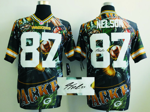 Nike Green Bay Packers #56 Julius Peppers Team Color NFL Elite Fanatical Version Autographed Jersey