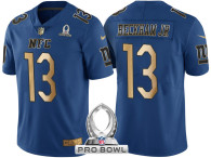 NEW YORK GIANTS -13 ODELL BECKHAM JR NFC 2017 PRO BOWL BLUE GOLD LIMITED JERSEY
