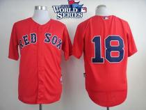 Boston Red Sox #18 Shane Victorino Red Cool Base 2013 World Series Patch Stitched MLB Jersey Boston Red Sox #18 Shane Victorino Red Cool Base 2013 World Series Patch Stitched MLB Jersey