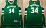Revolution 30 Milwaukee Bucks -34 Giannis Antetokounmpo Green Stitched NBA Jersey
