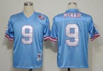 Mitchell And Ness Oilers -9 Steve McNair Baby blue Stitched Throwback NFL Jersey Mitchell And Ness Oilers -9 Steve McNair Baby blue Stitched Throwback NFL Jersey