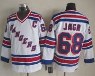New York Rangers -68 Jaromir Jagr White CCM Throwback Stitched NHL Jersey