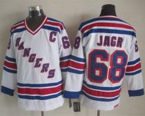 New York Rangers -68 Jaromir Jagr White CCM Throwback Stitched NHL Jersey New York Rangers -68 Jaromir Jagr White CCM Throwback Stitched NHL Jersey