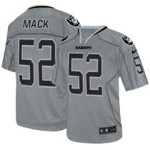 Nike Oakland Raiders #52 Khalil Mack Lights Out Grey Men's Stitched NFL Elite Jersey Nike Oakland Raiders #52 Khalil Mack Lights Out Grey Men's Stitched NFL Elite Jersey