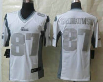 Nike New England Patriots -87 Rob Gronkowski White NFL Limited Platinum Jersey Nike New England Patriots -87 Rob Gronkowski White NFL Limited Platinum Jersey