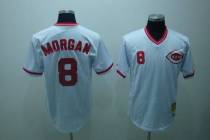 Mitchell and Ness Cincinnati Reds -8 Joe Morgan Stitched White Throwback MLB Jersey Mitchell and Ness Cincinnati Reds -8 Joe Morgan Stitched White Throwback MLB Jersey