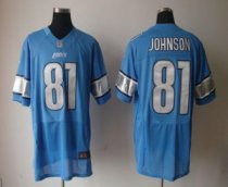 Nike Lions -81 Calvin Johnson Blue Team Color Stitched NFL Elite Jersey Nike Lions -81 Calvin Johnson Blue Team Color Stitched NFL Elite Jersey