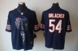 Nike Bears -54 Brian Urlacher Navy Blue Team Color Stitched NFL Helmet Tri-Blend Limited Jersey