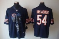 Nike Bears -54 Brian Urlacher Navy Blue Team Color Stitched NFL Helmet Tri-Blend Limited Jersey