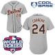 Detroit Tigers #24 Miguel Cabrera Grey Cool Base w 2012 World Series Patch Stitched MLB Jersey