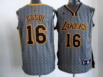 Los Angeles Lakers -16 Pau Gasol Grey Static Fashion Stitched NBA Jersey Los Angeles Lakers -16 Pau Gasol Grey Static Fashion Stitched NBA Jersey