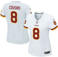 Nike Washington Redskins -8 Kirk Cousins Burgundy White Team Color Women Jersey