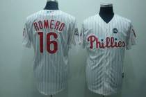 Philadelphia Phillies #16 J C Romero White Red Strip 2009 World Series HK Patch Stitched MLB Jersey Philadelphia Phillies #16 J C Romero White Red Strip 2009 World Series HK Patch Stitched MLB Jersey