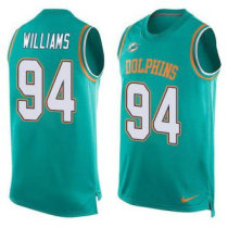 Nike Miami Dolphins -94 Mario Williams Aqua Green Team Color Stitched NFL Limited Tank Top Jersey Nike Miami Dolphins -94 Mario Williams Aqua Green Team Color Stitched NFL Limited Tank Top Jersey