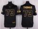 Nike Cleveland Browns -73 Joe Thomas Black Stitched NFL Elite Pro Line Gold Collection Jersey