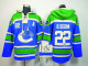 Autographed Vancouver Canucks -22 Daniel Sedin Blue Sawyer Hooded Sweatshirt Stitched NHL Jersey