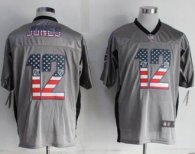 Nike Baltimore Ravens -12 Jacoby Jones Grey NFL Elite USA Flag Fashion jersey