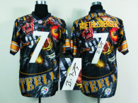 Nike Pittsburgh Steelers #7 Ben Roethlisberger Team Color NFL Elite Fanatical Version Autographed Je