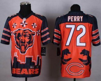 Nike Chicago Bears -72 William Perry Orange NFL Elite Noble Fashion Jersey