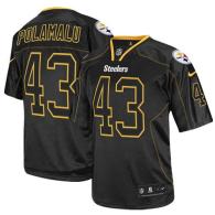 Nike Pittsburgh Steelers #43 Troy Polamalu Lights Out Black Men's Stitched NFL Elite Jersey