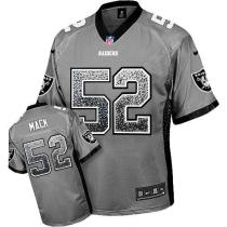 Nike Oakland Raiders #52 Khalil Mack Grey Men's Stitched NFL Elite Drift Fashion Jersey Nike Oakland Raiders #52 Khalil Mack Grey Men's Stitched NFL Elite Drift Fashion Jersey