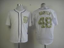Detroit Tigers -48 Torii Hunter White USMC Cool Base Stitched MLB Jersey