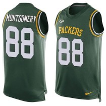 Nike Green Bay Packers -88 Ty Montgomery Green Team Color Stitched NFL Limited Tank Top Jersey Nike Green Bay Packers -88 Ty Montgomery Green Team Color Stitched NFL Limited Tank Top Jersey