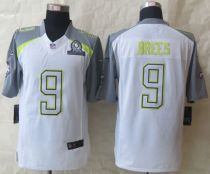 Nike New Orleans Saints #9 Drew Brees White Pro Bowl Men's Stitched NFL Elite Team Carter Jersey