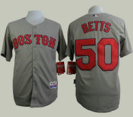 Boston Red Sox #50 Mookie Betts Grey Cool Base Stitched MLB Jersey
