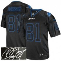 NEW Detroit Lions -81 Calvin Johnson Blue White Drift Fashion II Elite NFL Jerseys NEW Detroit Lions -81 Calvin Johnson Blue White Drift Fashion II Elite NFL Jerseys
