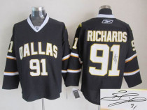 Autographed Dallas Stars -91 Brad Richards Stitched Black Throwback NHL Jersey Autographed Dallas Stars -91 Brad Richards Stitched Black Throwback NHL Jersey