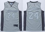 Los Angeles Lakers -24 Kobe Bryant Stitched Grey Anniversary Style NBA Jersey