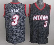 Miami Heat -3 Dwyane Wade Black Crazy Light Stitched NBA Jersey Miami Heat -3 Dwyane Wade Black Crazy Light Stitched NBA Jersey