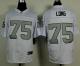 Nike Oakland Raiders #75 Howie Long White Silver No Men's Stitched NFL Elite Jersey