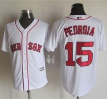 Boston Red Sox #15 Dustin Pedroia White New Cool Base Stitched MLB Jersey Boston Red Sox #15 Dustin Pedroia White New Cool Base Stitched MLB Jersey