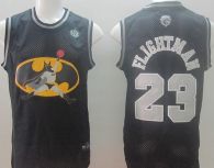Chicago Bulls -23 Michael Jordan Black Flightman Stitched NBA Jersey