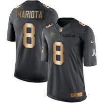 Nike Titans -8 Marcus Mariota Black Stitched NFL Limited Gold Salute To Service Jersey Nike Titans -8 Marcus Mariota Black Stitched NFL Limited Gold Salute To Service Jersey
