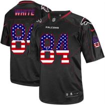 Nike Falcons -84 Roddy White Black Men's Stitched NFL Elite USA Flag Fashion Jersey Nike Falcons -84 Roddy White Black Men's Stitched NFL Elite USA Flag Fashion Jersey